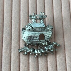 Vintage Noah's Ark Silver Brooch